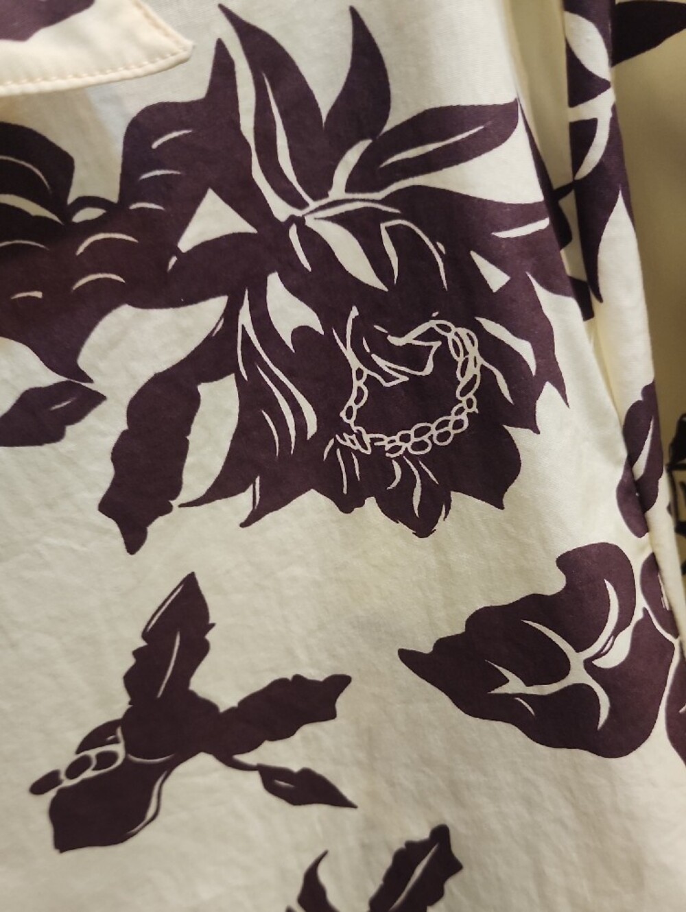 rag & bone Junie Zip Shirt Pale Yellow with Brown Floral Print Size Small - Picture 5 of 8